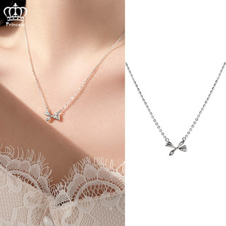 Vòng Cổ Nơ Thời Trang Cho Nữ Đơn Giản Bạc Khắc Mặt Dây Chuyền Phụ Kiện Trang Sức Quà Tặng