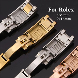 Khóa thép không gỉ 9x16mm 9x9mm cho Rolex Daytona Submariner GMT Kim loại Điều chỉnh tinh chỉnh Kéo đồng hồ Khóa phụ kiện