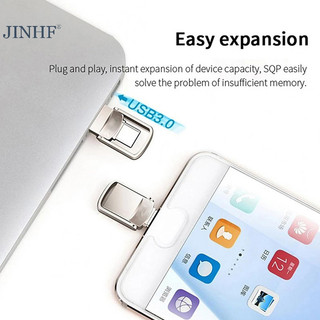 Ổ đĩa flash usb jinhf 2tb usb 3.0 ổ đĩa flash kim loại ổ đĩa 1tb loại c tốc độ cao pendrive usb chống nước bộ nhớ usb di động hot