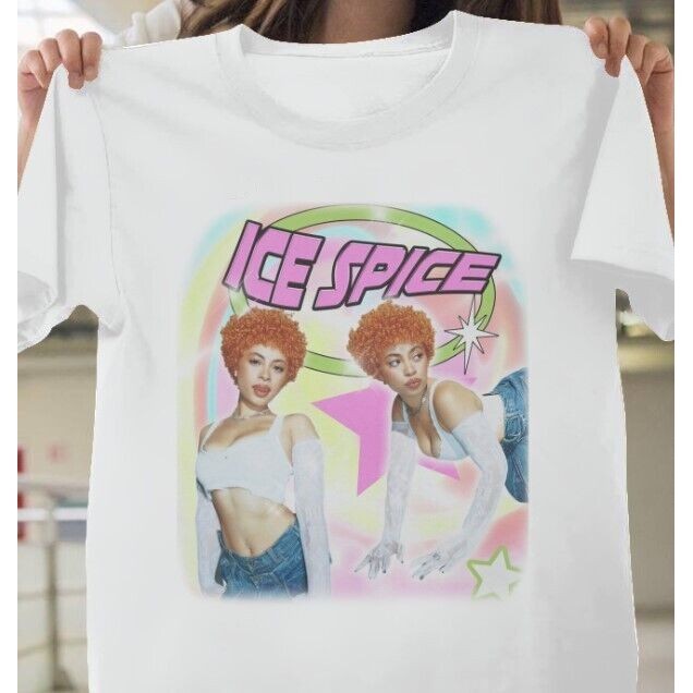 Bánh quế 2024 cho bạn bè Áo thun Ice Spice, áo sơ mi dễ thương, áo sơ mi nam nữ, áo sơ mi rapper xs-