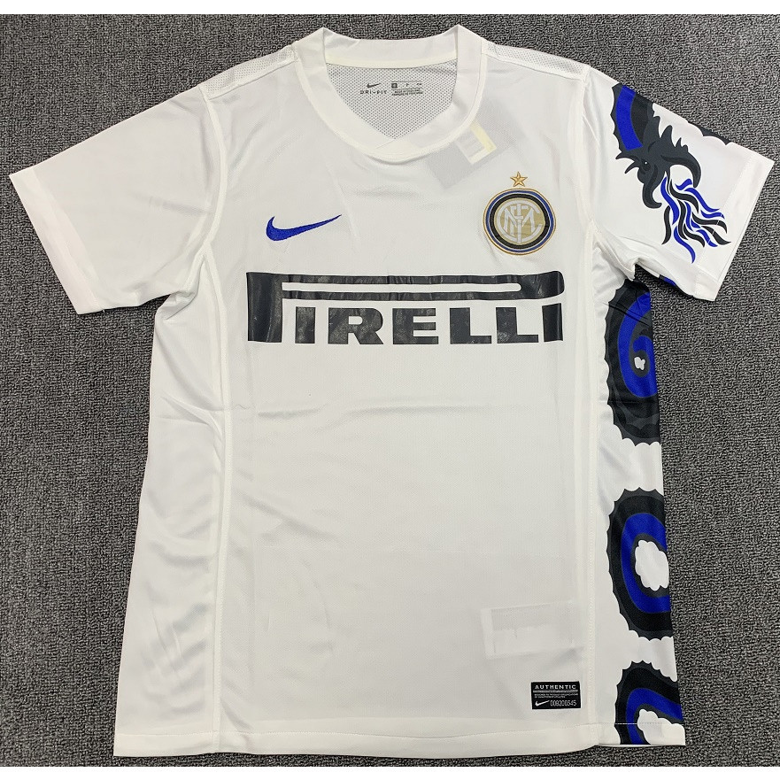 Áo bóng đá sân khách Milan 2010 Inter Men Retro Soccer SHirt