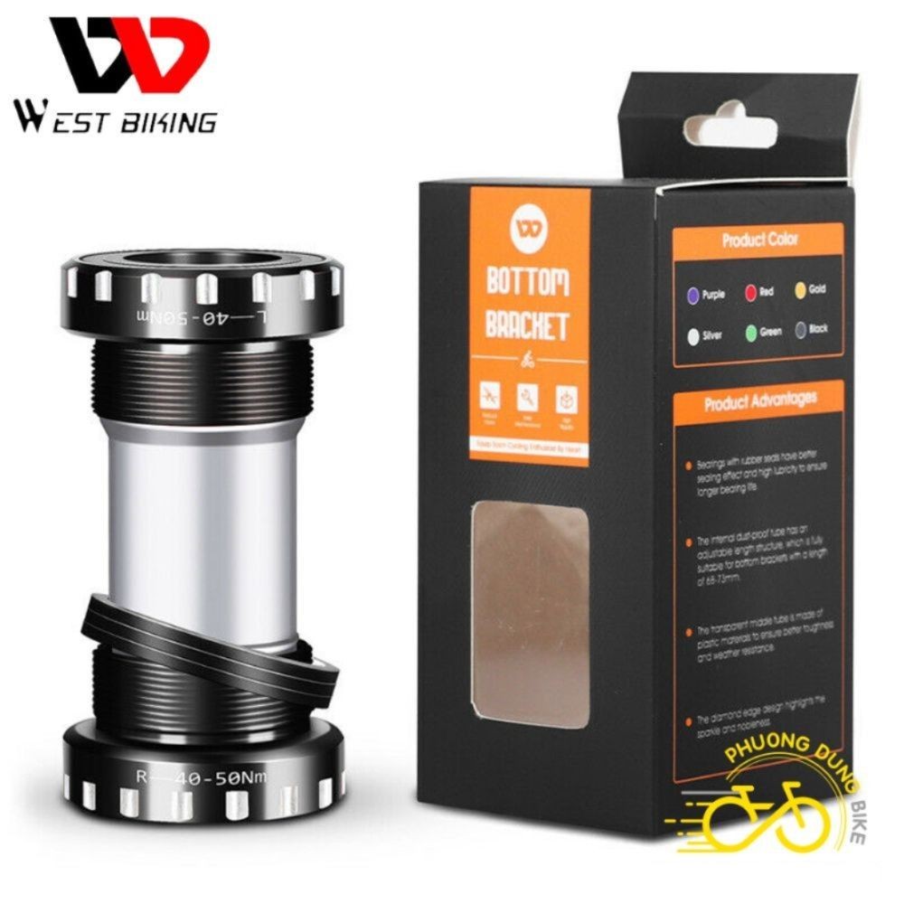 Trục giữa cốt rỗng xe đạp BB WEST BIKING (BB Vặn)