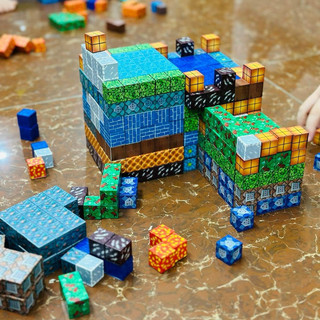 Set 100 Khối Block Minecraft Nam Châm Từ Tính Đồ Chơi Mô Hình Lắp Ráp Kiến Trúc Game Mincecraft 