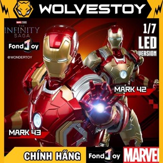 Mô Hình Lắp Ráp Fondjoy Toys Marvel Iron Man MK42 & MK43 1/7 Model Kit (LED version)