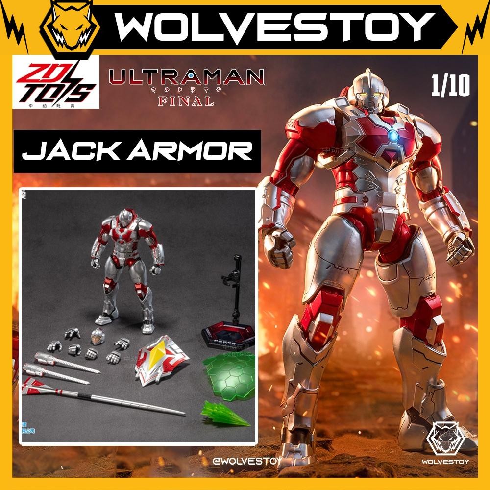 Mô Hình Chính Hãng ZD Toys Ultraman Jack Armor Suit (Siêu Nhân Điện Quang) 1/10 Action Figure