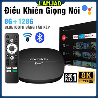  Android TV Box TV98 Hỗ Trợ Kiểm Soát Giọng Nói 8K  Việt Wifi 4G Bluetooth Băng Tần Kép Tivi Box Kênh Miễn Phí 