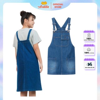 Váy Yếm Jean /Yếm Bò Cá Tính Cho Bé Gái ARDILLA , Chất Jean Mềm Mại, Co Giãn Chuẩn Phom Cho Bé Từ 6-15 Tuổi KC9203/04