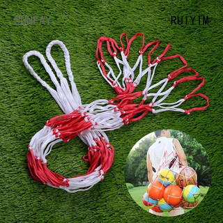 Ruiyim túi lưới dày đựng bóng rổ bóng đá bóng chuyền màu đỏ trắng