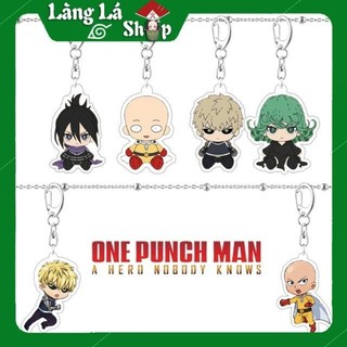 Móc khoá Mica dây xịn anime One punch man (Thánh phồng tôm) - Nhựa Cứng Acrylic In 2 mặt sắc nét ( ảnh thật )