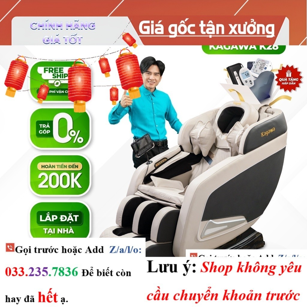 <new> Ghế massage toàn thân KAGAWA K28