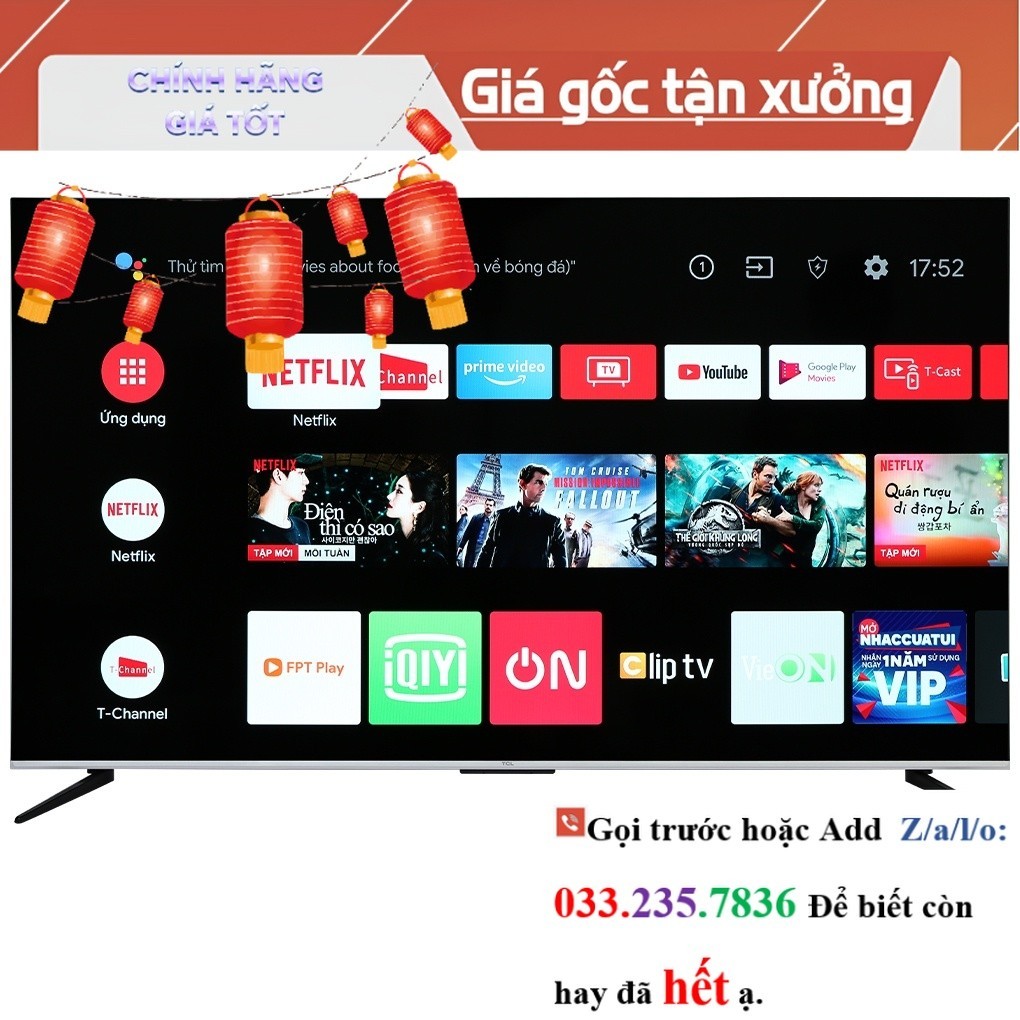 Android Tivi TCL 65P737 4K 65 inch 'new'