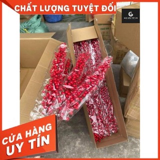 Cành đào đông cherry, cao 100cm 12 nhánh quả❤️giá siêu tốt❤️
