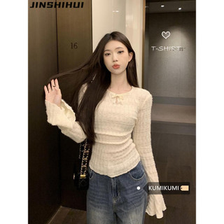 JINSHIHUI áo phông áo thun nữ croptop baby tee Thể thao Minimalist Xu hướng Fashion WTX242039V 7Z240217