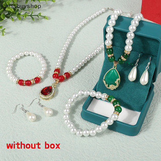 Cửa Hàng Tốt Nhất Vintage Thời Trang Ngọc Trai Bộ Trang Sức Dành Cho Nữ Vòng Cổ Bông Tai Bộ Vòng Tay Tiệc Cưới Trang Sức Quà Tặng Pendientes Mới