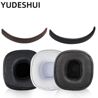 YUDESHUI Cặp Miếng Đệm Tai Bằng Da Xốp Phụ Kiện Tai Nghe Đệm Cho Mar-shall Major 3 / Major III