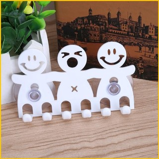 Giá treo bàn chải đánh răng gắn tường gồm 5 lỗ treo tiện dụng