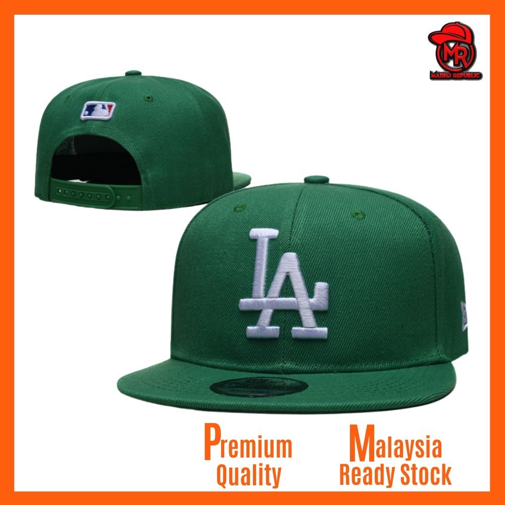 Mlb NY MLB NE LA Dodgers Unisex Nam Nữ Hip Hop Flat Vành Snap Back Mũ Snapback có dây đeo có thể điều chỉnh (Xanh)