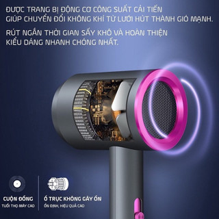 Máy Sấy Tóc Tạo Kiểu Weilaiya 1800W Tốc Độ Cao Sấy Nhanh Khô, Nhiệt Độ Thông Minh Đảm Bảo Độ Bóng Ẩm Của Tóc