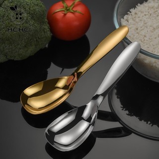 Thìa Cơm, Thìa Phục Vụ Inox 304 Kích Thước Lớn, Xẻng Gương Đánh Bóng Tay Cầm Dài Chống Dính Thìa Canh Nấu Ăn