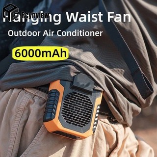 6000mah Treo Cổ / Eo Quạt USB Mini Di Động Sạc Quạt Cho Cắm Trại Ngoài Trời Đi Bộ Đường Dài Leo Núi Chạy Thể Thao Quạt Điện Mini
