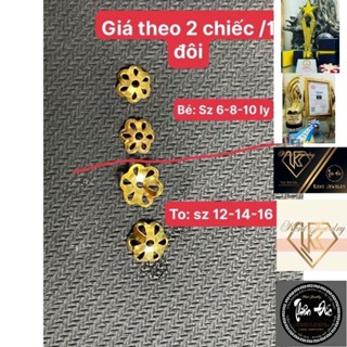 Charm đôi Ốp bi sz 6-8-10 ly giá kj đa dạng- bền đẹp - V àng AU 10kara - bọc bi chủ - shop Pro mix Handmade giá xưởng