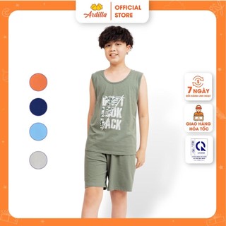 Bộ Quần Áo Bé Trai ARDILLA Thiết Kế Sát Nách, Hoạ Tiết Khoẻ Khoắn, Chất Vải Cotton Thoáng Mát Cho Bé 8-13 Tuổi T153BS21