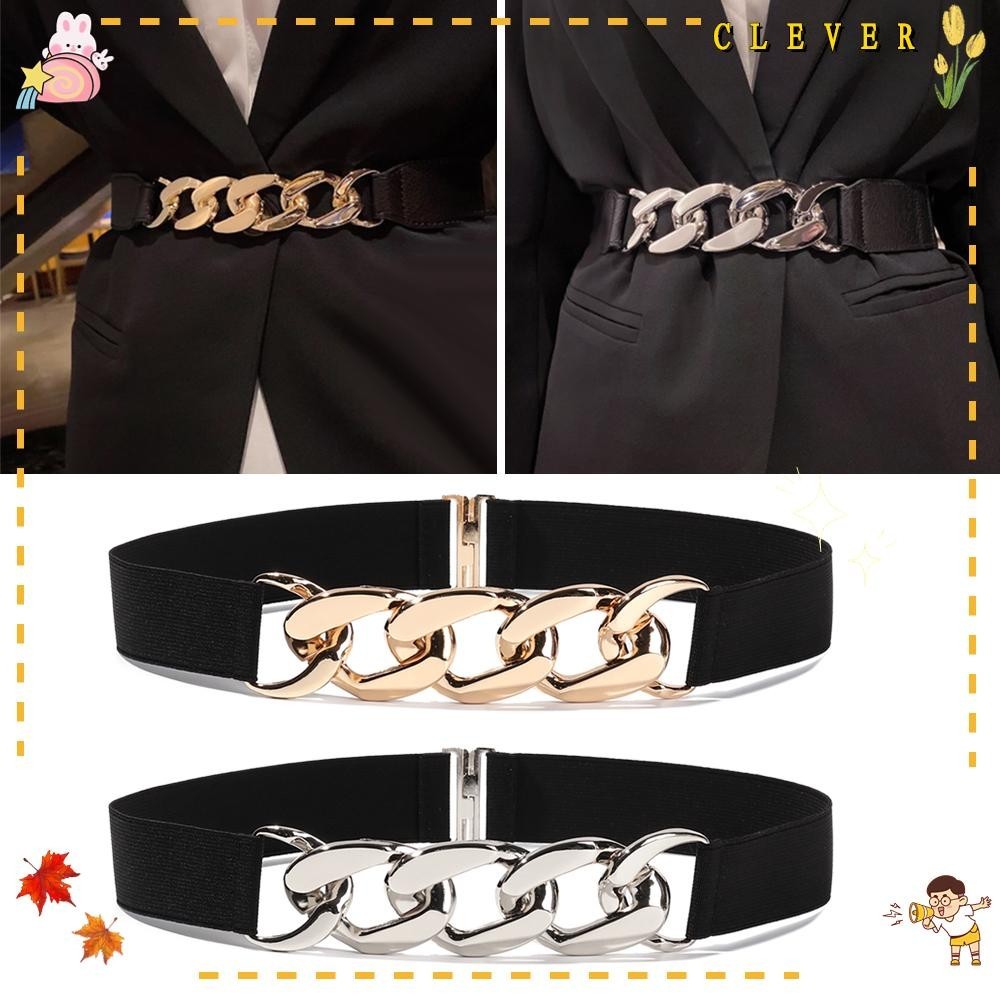 Thắt lưng thun CLEVER Dây thắt lưng trang trí có thể điều chỉnh thời trang dành cho nữ