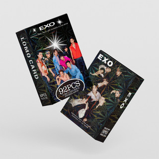 92pcs exo lomo cards stickers photocards baek hyun sehun chanyeol kai chen xiumin suho d.o. postcard ready stock sx