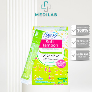BVS Sofy Soft Tampon - Băng vệ sinh Sofy Soft Tampon Super siêu thấm gói 9 miếng (Hàng nhập khẩu)