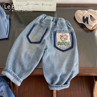  Phiên Bản Hàn Quốc Quần Áo Trẻ Em Quần Jean Trẻ Em 2024 Thời Trang Đơn Giản Rời Thường Ngày Quần Thẳng Cho Bé 