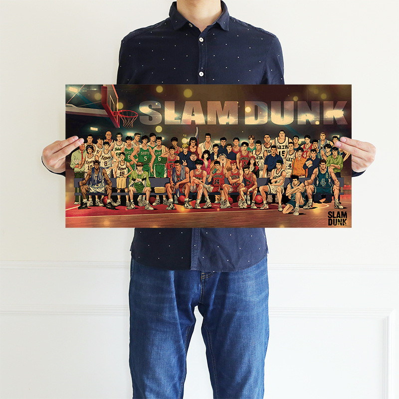 [Ka012] Poster giấy Kraft chân dung gia đình Slam Dunk