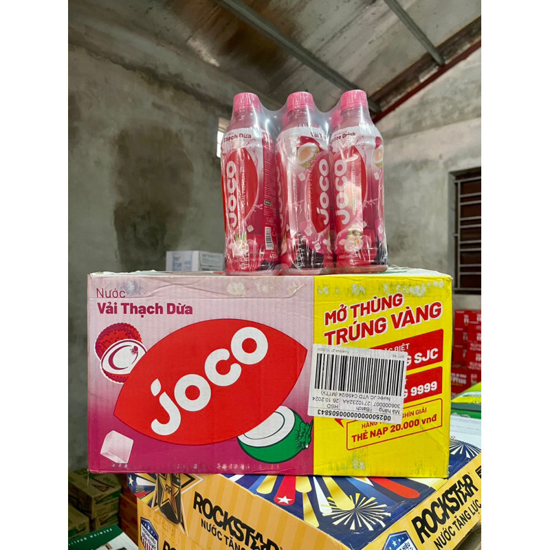 Thùng 24 Chai Nước Vải Thạch Dừa Joco Siêu Ngon [Gia si]