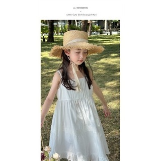 Đầm dây phối ren cho bé gái