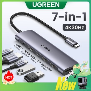 Ugreen HUB USB C HUB 7 Trong 1 4K @ 30hz 6 Trong 1 Đầu Đọc Thẻ Nhớ HDMI 4K 2 USB 3.0 PD100W