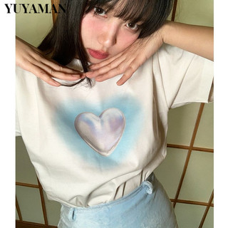 YUYAMAN áo phông áo thun nữ croptop baby tee Thể thao Popular hàn quốc thời trang WCS24405GX 14Z240402