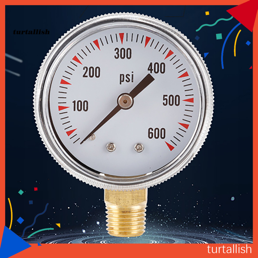 Đồng hồ đo áp suất thủy lực TURT Y50 Chính xác đa năng 1 / 4NPT 600PSI Đồng hồ đo áp suất nước không khí dầu cứng cho bình xăng