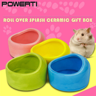 2024!! Bát ăn bằng gốm cho thú cưng Hamster Chinchilla Thỏ Bát ăn chống quay Chống cắn