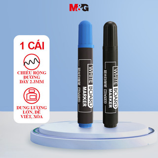 M&G Whiteboard Pen Mark Pen Blue Erasable Single Head Office Meeting Pen Easy Erasable Pen Large Capacity 1 Piece FL