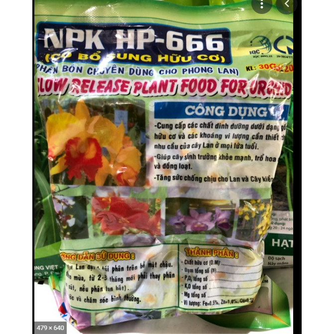 Phân Đặt Gốc Cho Lan NPK HP - 666 (dạng túi lưới đặt gốc)