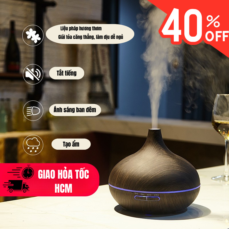 Máy Xông Tinh Dầu MM House – Cổ Cao, 7 Màu LED, Khuếch Tán Thơm, Giảm Căng Thẳng Hiệu Quả