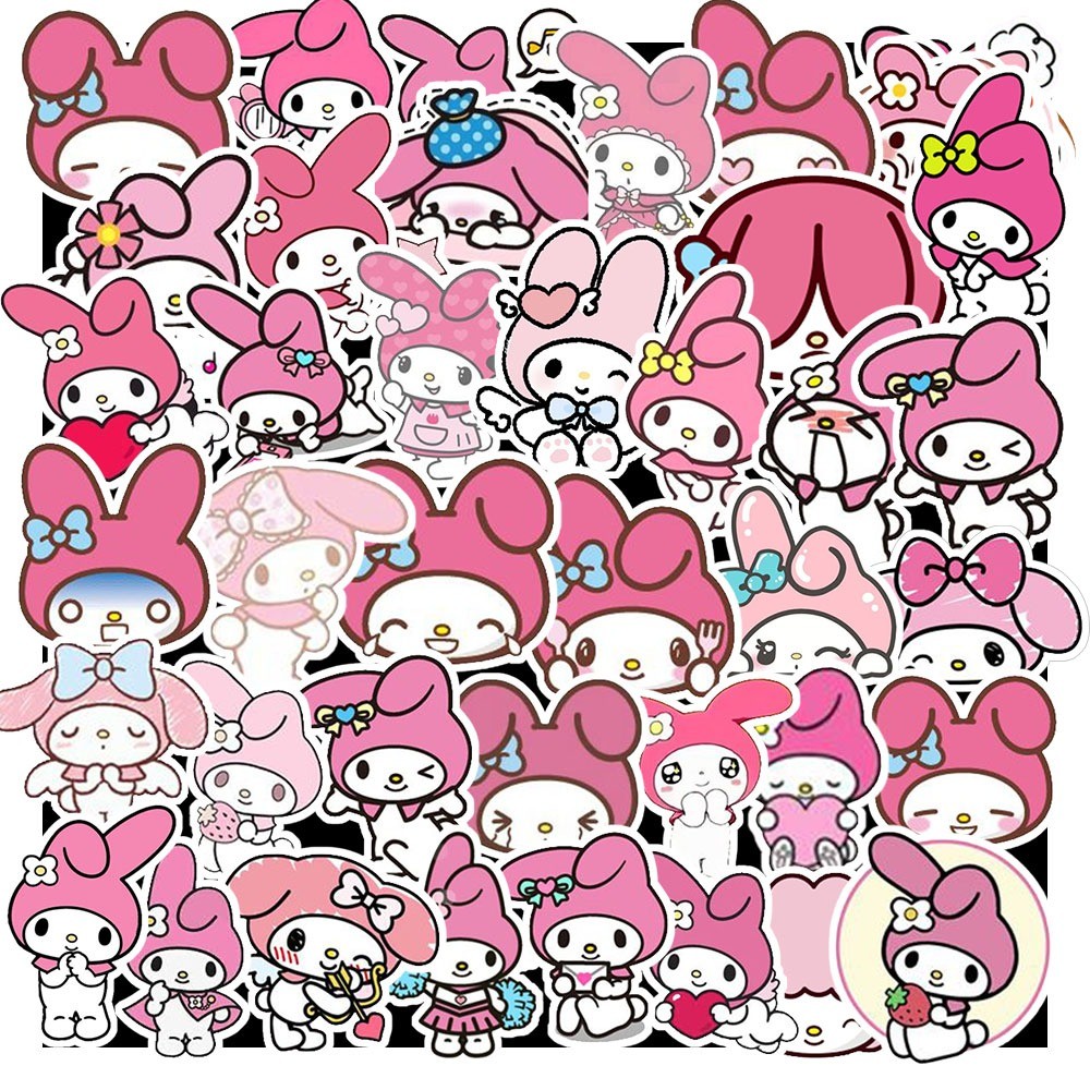 50 Sticker Hình SANRIO MY MELODY | Decal Chống Nước |  00087