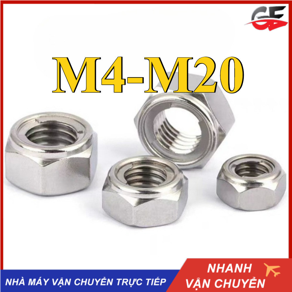 M4-M20 Đai ốc chống tháo, tán ecu khóa inox 316 [GE-DM-1]