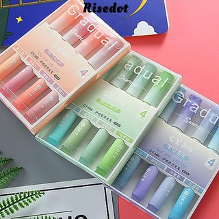 Risedot Set 4 Bút Bắt Sáng Nhiều Màu Sắc