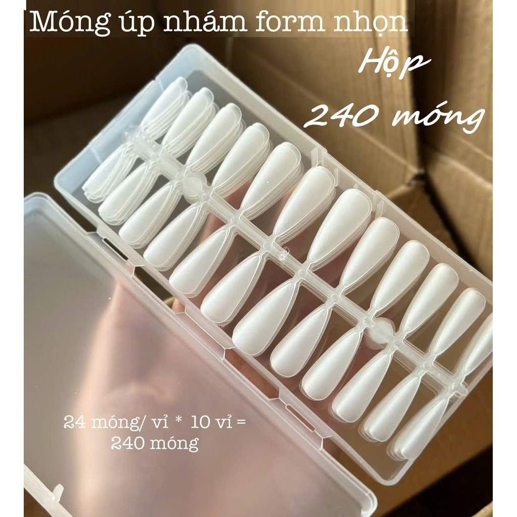 Móng úp nhám nhọn 240 móng dạng vỉ - manh219