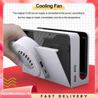 Bộ làm mát đế sạc có bộ tản nhiệt trạm gắn đèn cho Nintendo Switch OLED