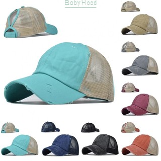 【Big Discounts】Men Women Trucker Hat Washed Mesh Back Baseball Cap Adjustable Solid Dad Hats#BBHOOD