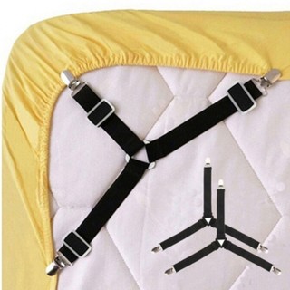 【FEELING 】Adjustable Sheet Clips 4 pack Elastic Cover Blanket Grippers Bed Sheet Fasteners