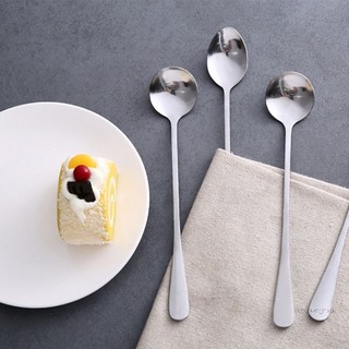 COD🔮🔮thìa muỗng dài ăn khuấy sữa bằng thép không gỉ inox 20cm khuấy nước mật ong vàng bạc cute