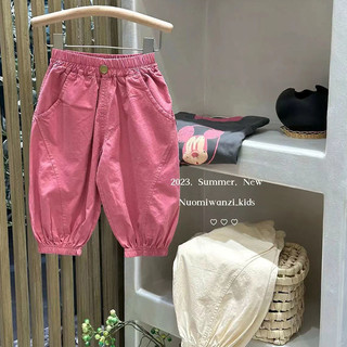  Quần Bé Gái Mùa Hè Phong Cách Mỏng Quần Muỗi Cho Bé Phong Cách Phương Tây Quần Ống Rộng Hàn Quốc Cotton Nguyên Chất Giữa Nhỏ Mắt Cá Chân Dài