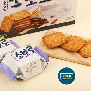 Bánh quy cacao hạnh nhân hàn quốc crown soboro cracker 240g b135 - beegin food